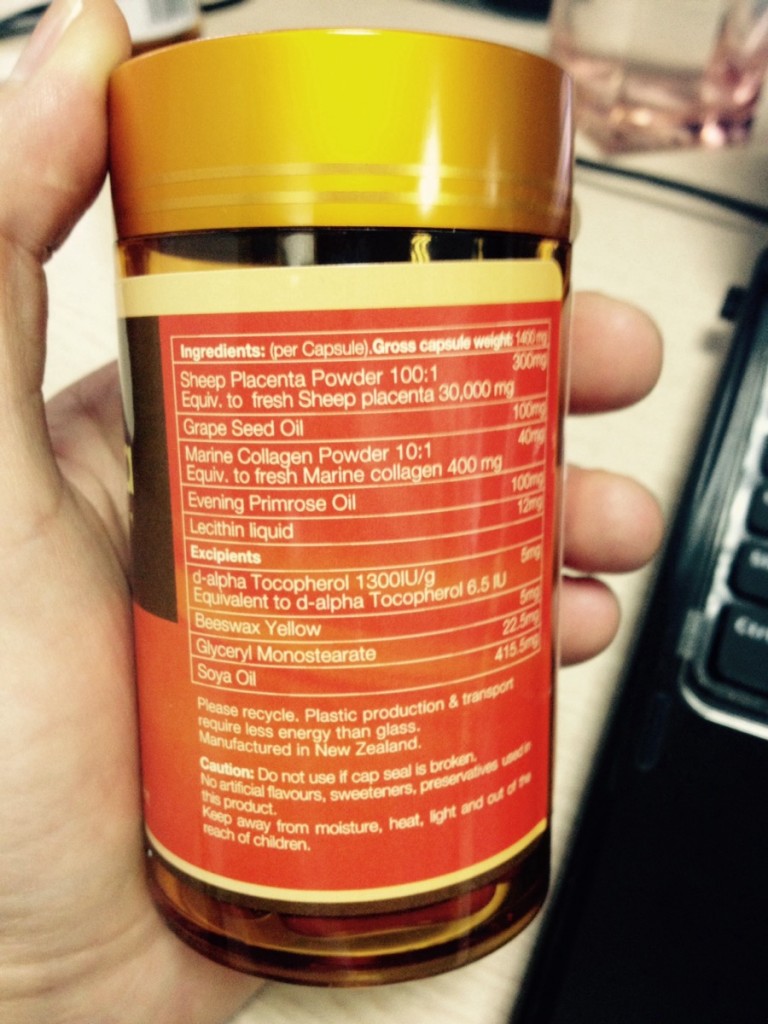 Nhau thai cừu có thông tin rõ ràng trên sản phẩm